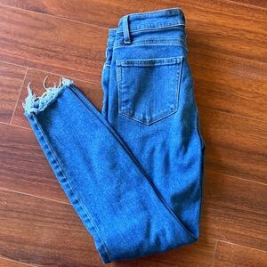 PAIGE Skinny Ankle Jeans – Raw Hem, size 27